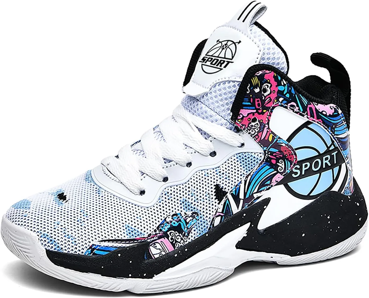 Boys Basketball Shoes Kids Basketball Sneakers Breathable Tennis Shoes for Boys Girls