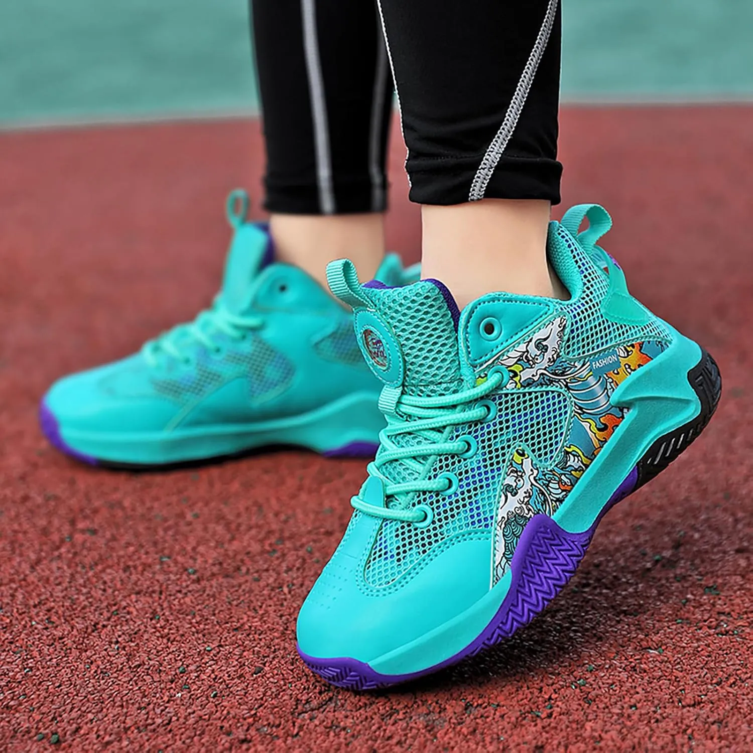Boys Basketball Shoes Kids Basketball Sneakers Breathable Tennis Shoes for Boys Girls