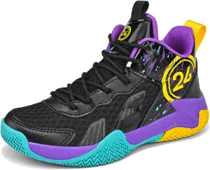 Boys Basketball Shoes Kids Basketball Sneakers Breathable Tennis Shoes for Boys Girls