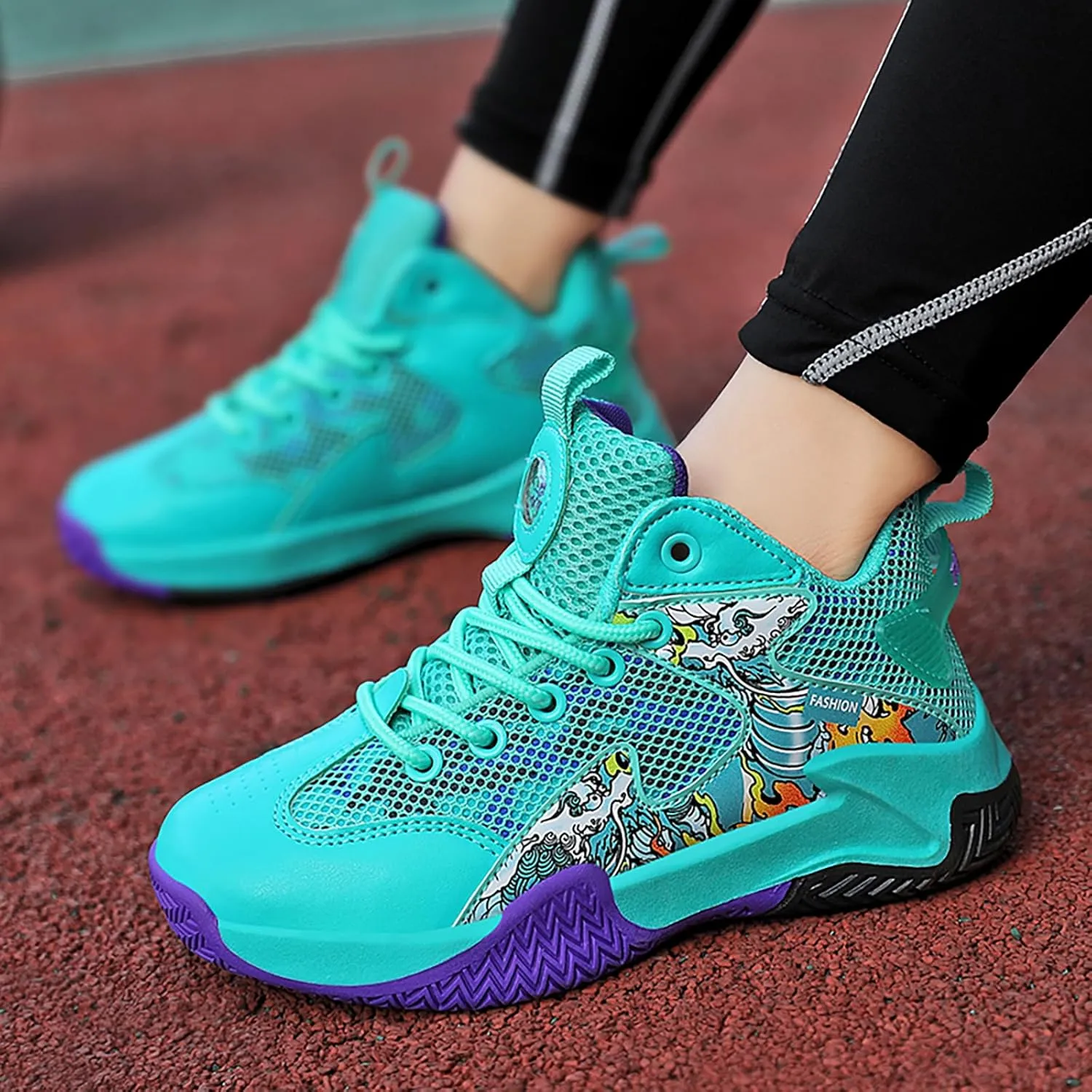 Boys Basketball Shoes Kids Basketball Sneakers Breathable Tennis Shoes for Boys Girls