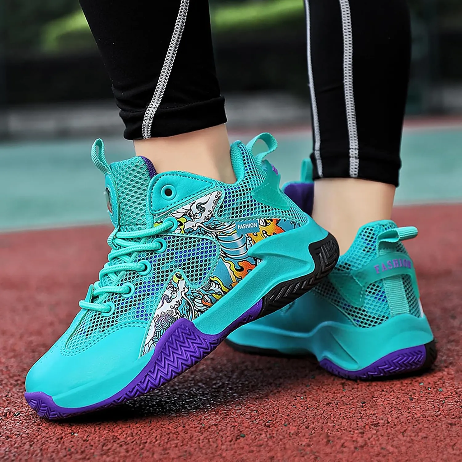 Boys Basketball Shoes Kids Basketball Sneakers Breathable Tennis Shoes for Boys Girls