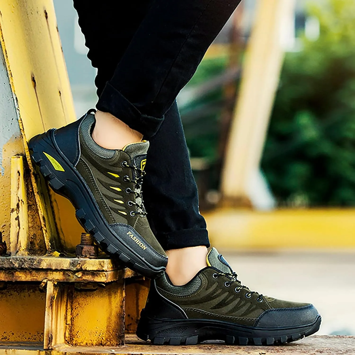 Breathable Dress Sneaker Hiking Shoes for Men Walking Shoes Fashion Casual Loafers Breathable Hiking
