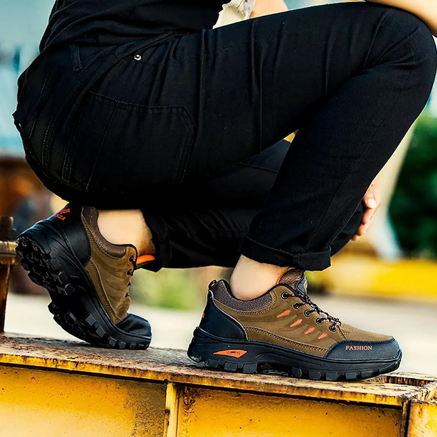 Breathable Dress Sneaker Hiking Shoes for Men Walking Shoes Fashion Casual Loafers Breathable Hiking