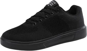 Breathable Dress Sneaker Leisure Couple Men Women Four Seasons Mesh Non Slip Flat Round Toe Breathable Lace Up Lazy