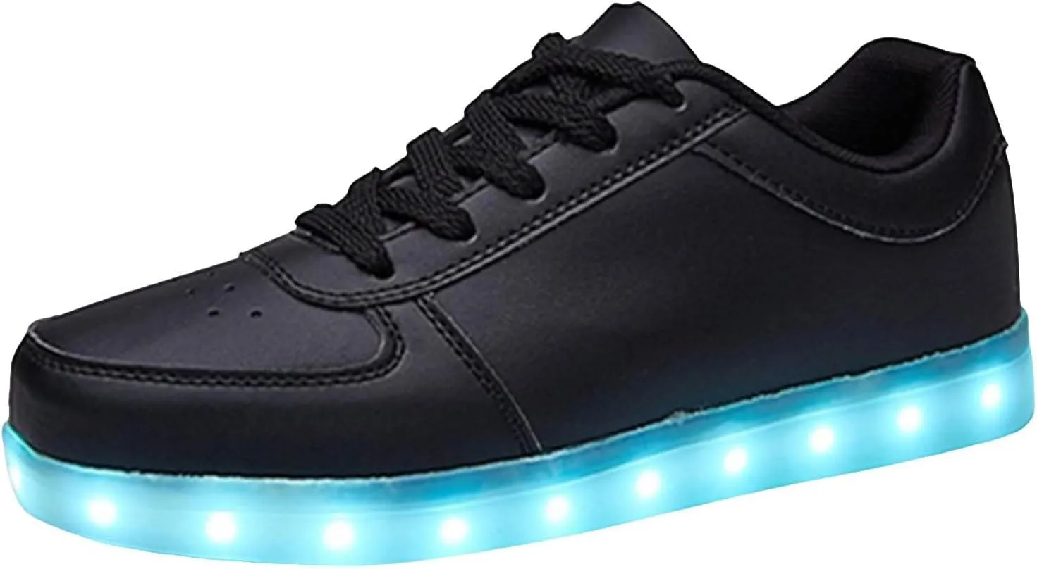 Breathable Dress Sneaker Student Shoes Thick Soled Sports Shoes Fashionable Light USB Rechargeable Skate Sports