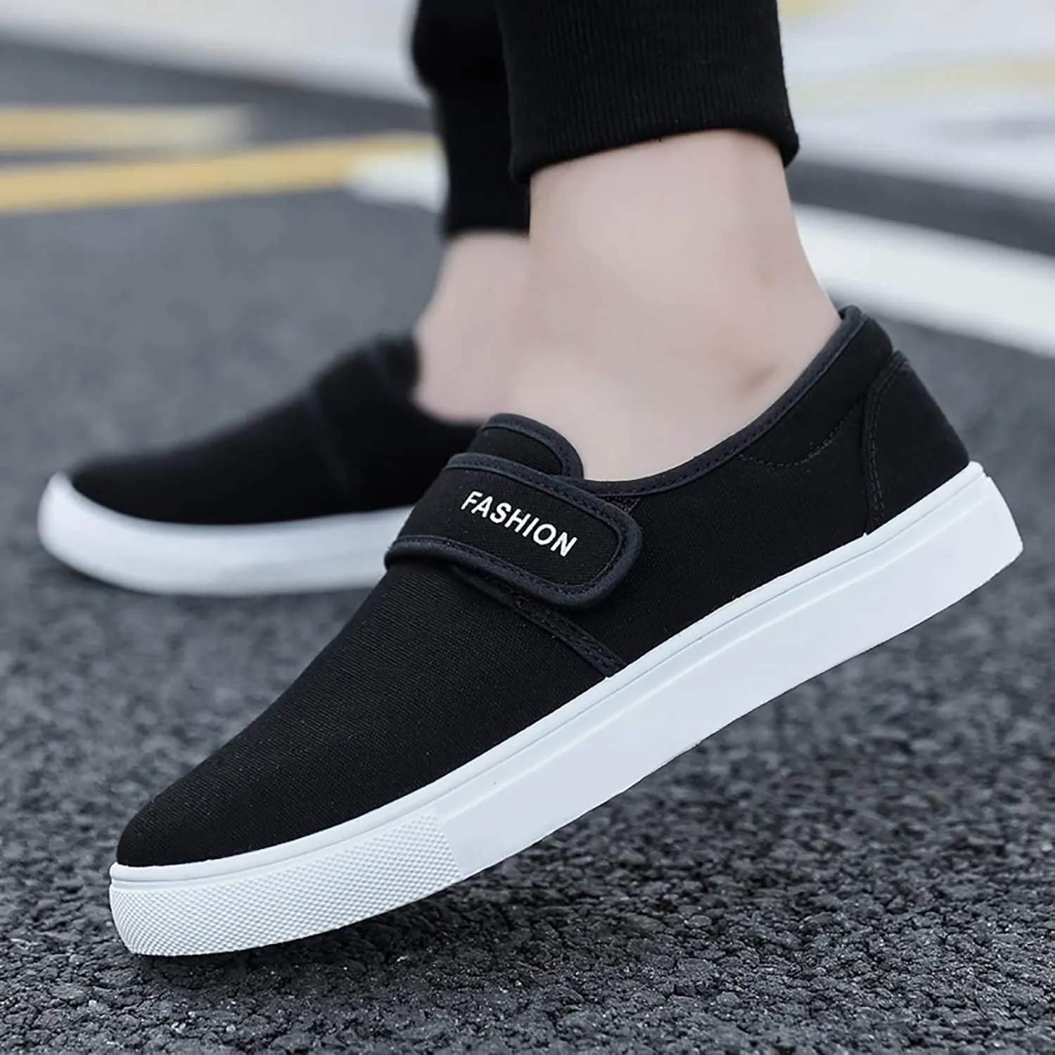 Canvas for Men Low Top Walking Shoes Fashion Casual Mid Top Shoes for Men