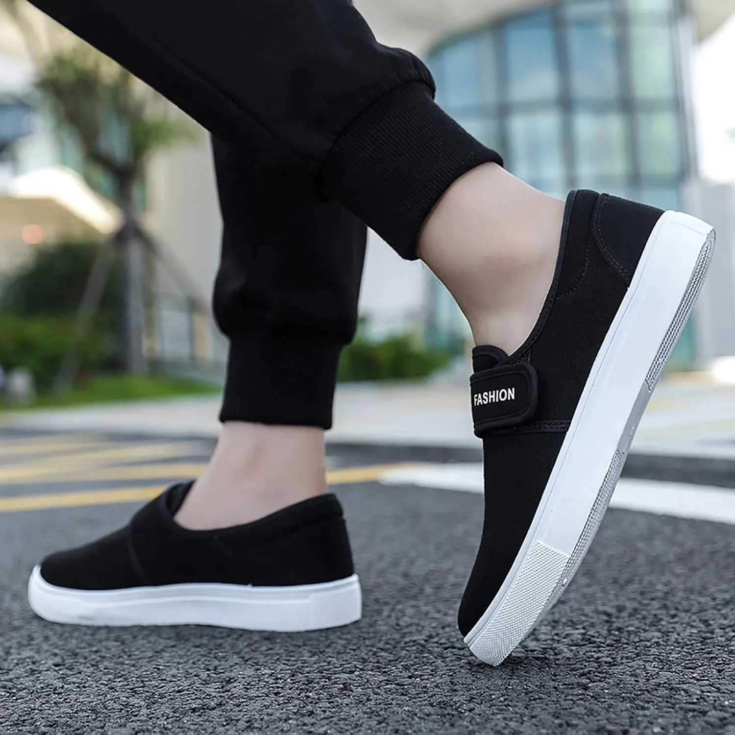 Canvas for Men Low Top Walking Shoes Fashion Casual Mid Top Shoes for Men