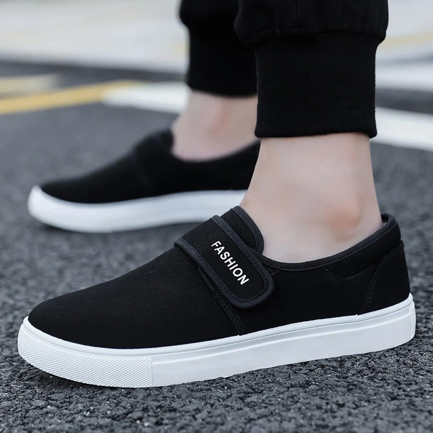 Canvas for Men Low Top Walking Shoes Fashion Casual Mid Top Shoes for Men