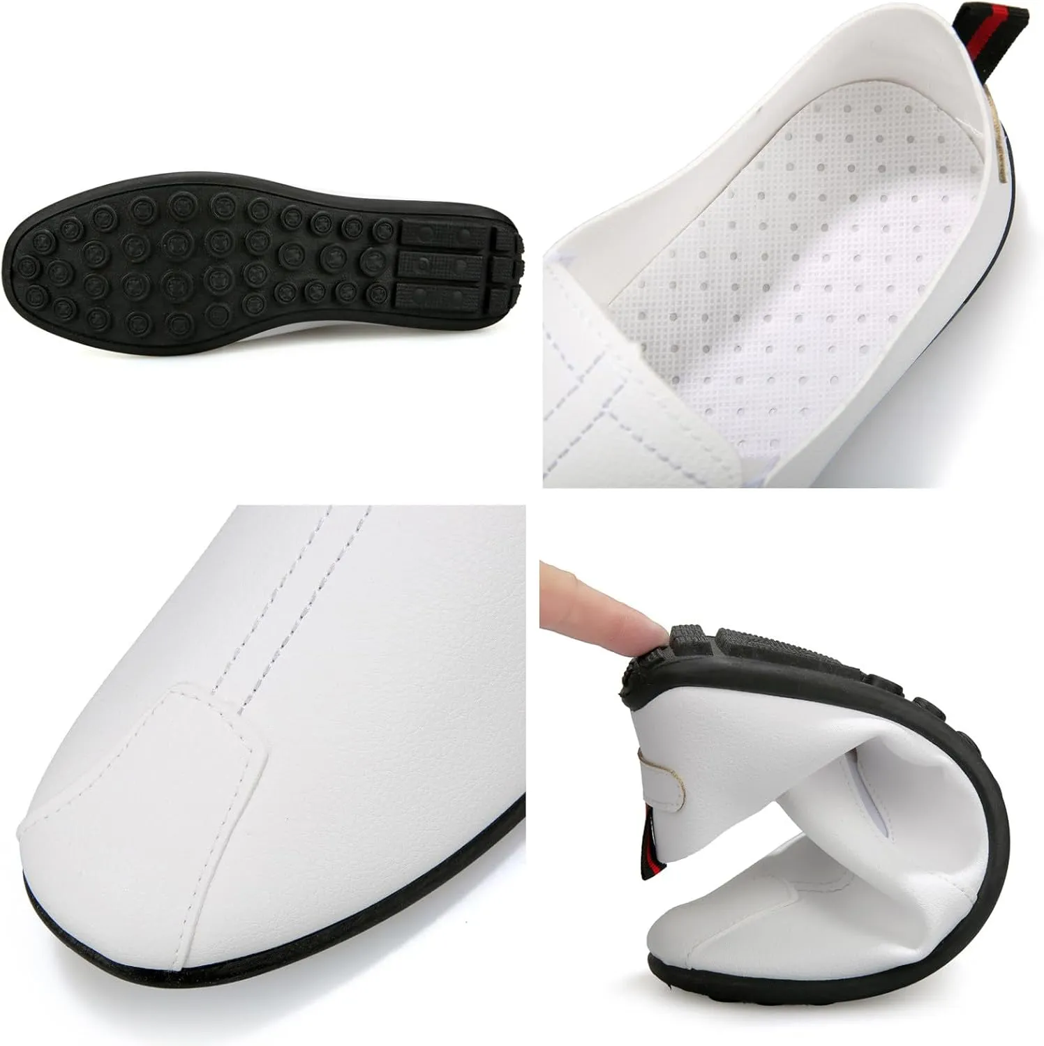 Casual Shoes for Men Leisure Men's Four Seasons Non Slip Flat Round Toe Breathable Slip On Lazy Leisure Shoes