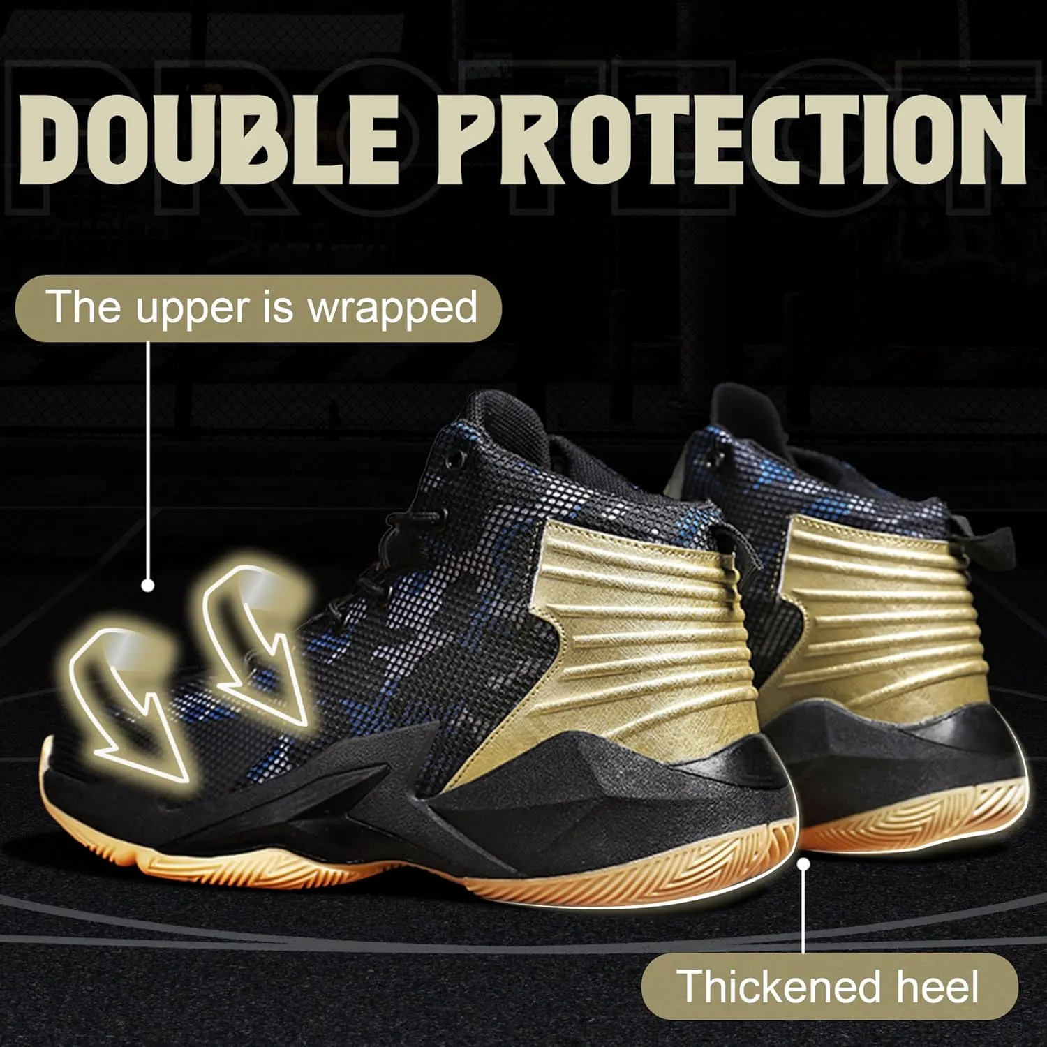CJSPORX Men Women Basketball Shoes Breathable Non Slip Outdoor Fashion Sneakers