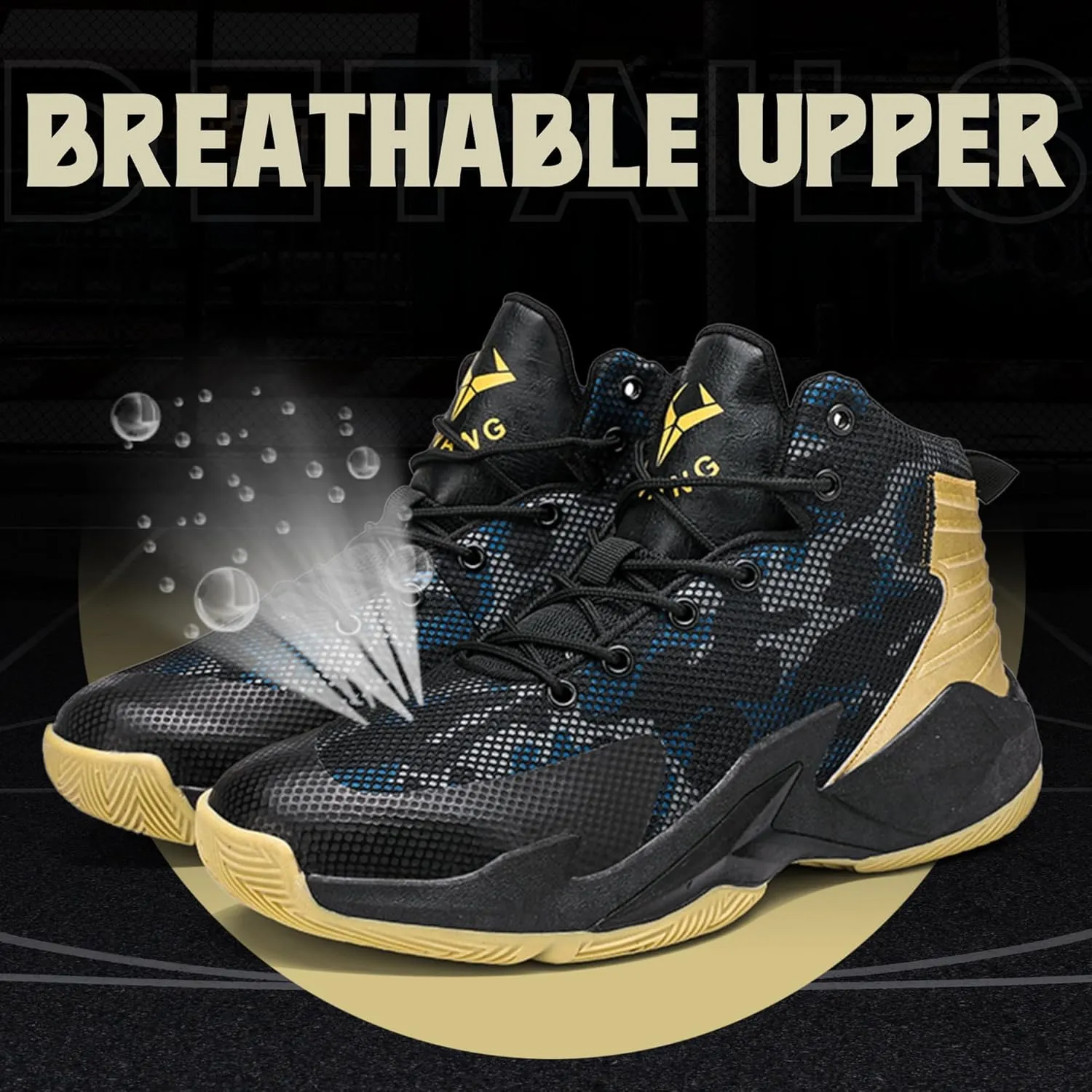 CJSPORX Men Women Basketball Shoes Breathable Non Slip Outdoor Fashion Sneakers
