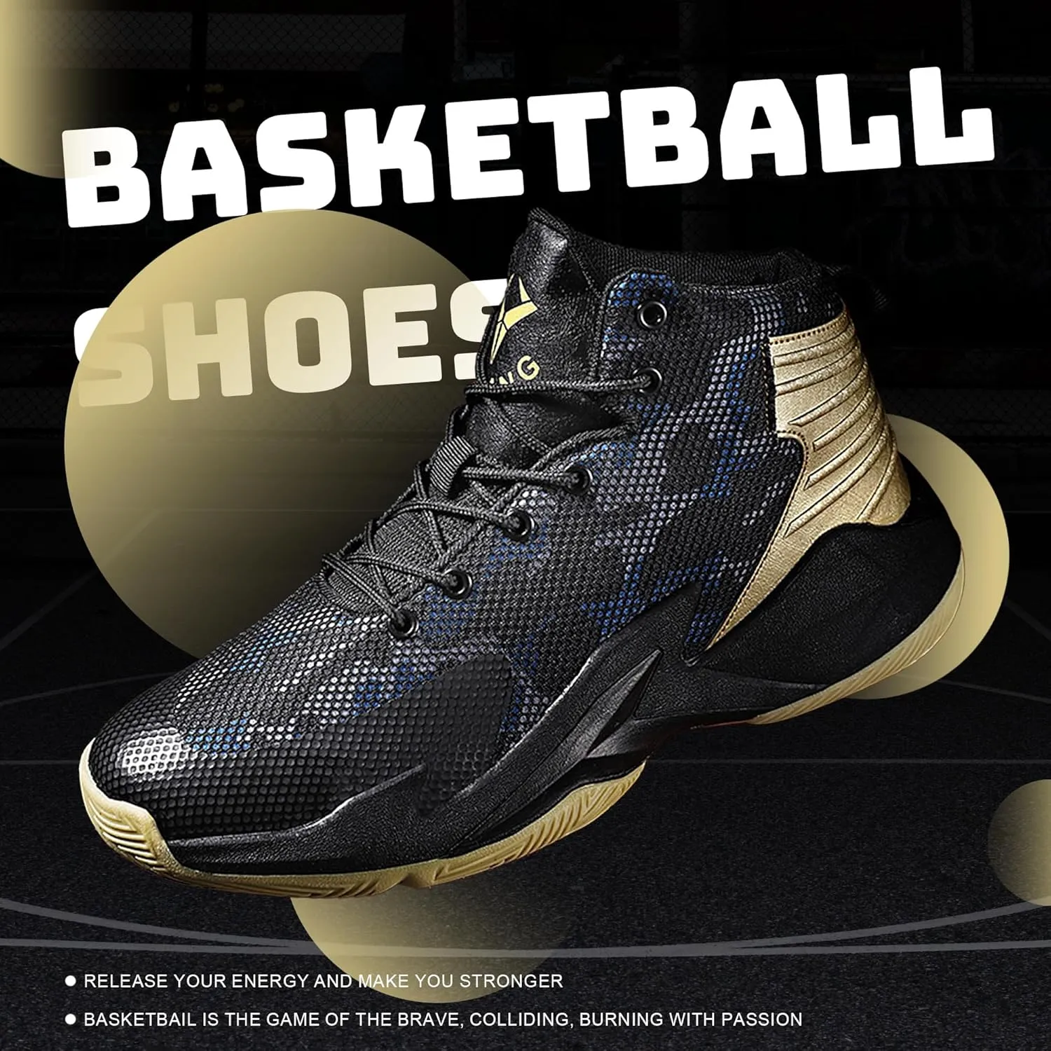 CJSPORX Men Women Basketball Shoes Breathable Non Slip Outdoor Fashion Sneakers