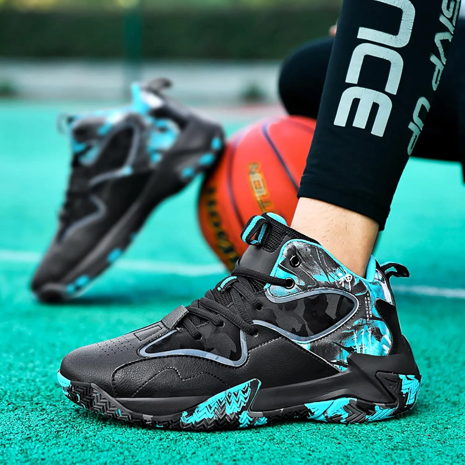 CJSPORX Mens Basketball Shoes Breathable Non Slip Running Fashion Sneakers