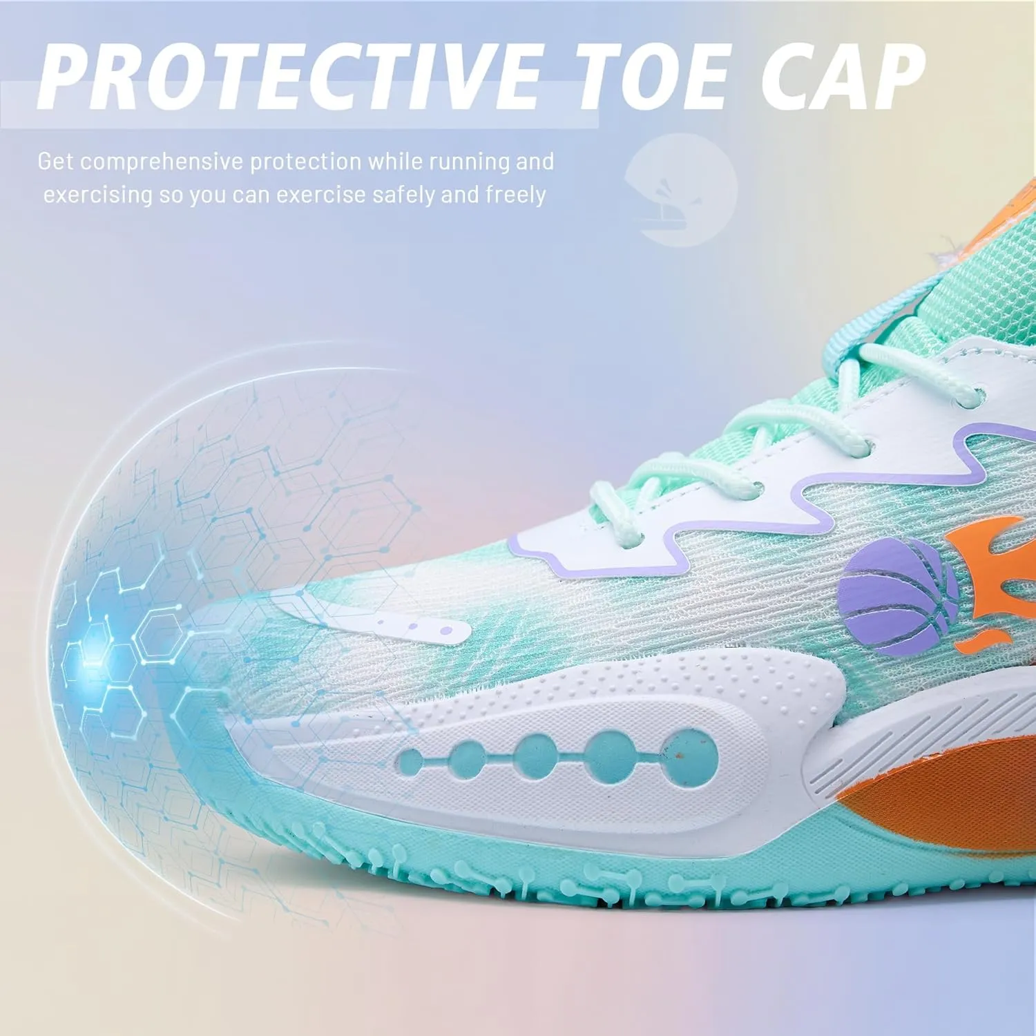 CJSPORX Women Men Basketball Shoes Non Slip Breathable Outdoor Fashion Unisex Sneakers