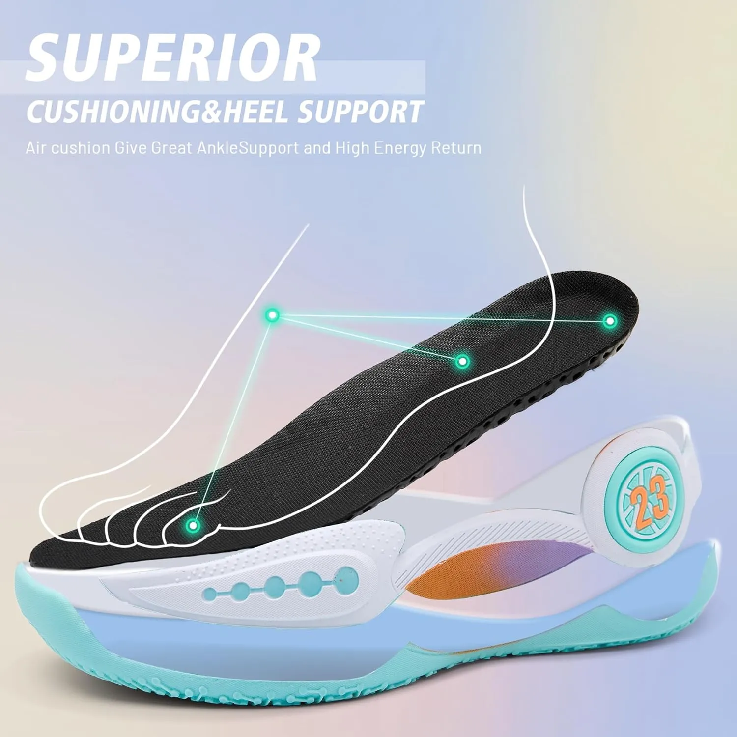CJSPORX Women Men Basketball Shoes Non Slip Breathable Outdoor Fashion Unisex Sneakers