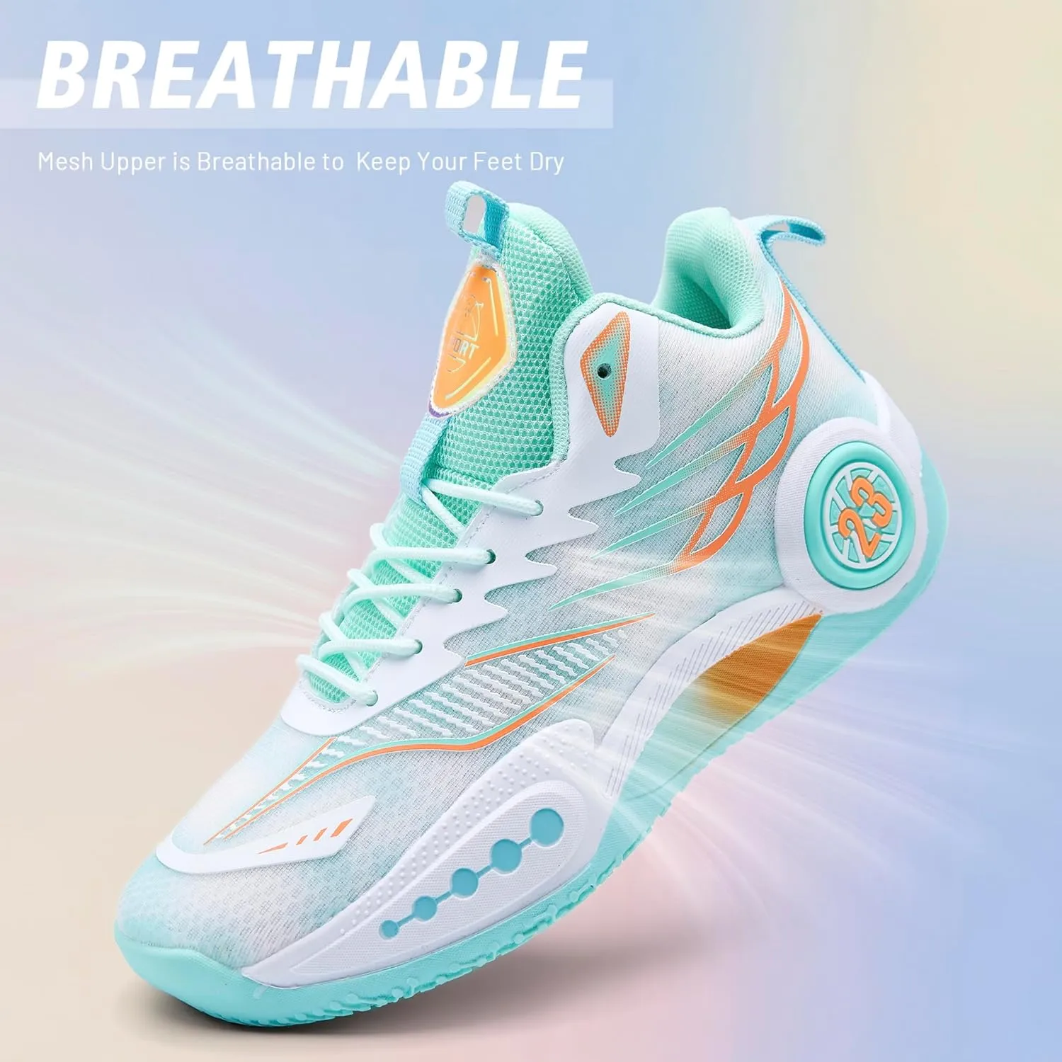 CJSPORX Women Men Basketball Shoes Non Slip Breathable Outdoor Fashion Unisex Sneakers