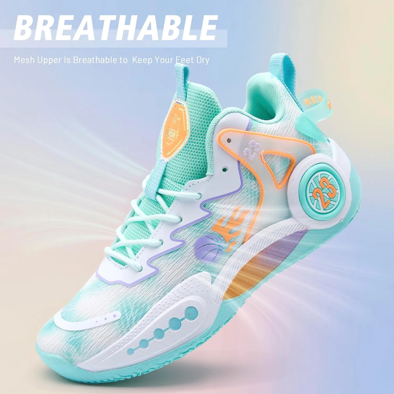 CJSPORX Women Men Basketball Shoes Non Slip Breathable Outdoor Fashion Unisex Sneakers