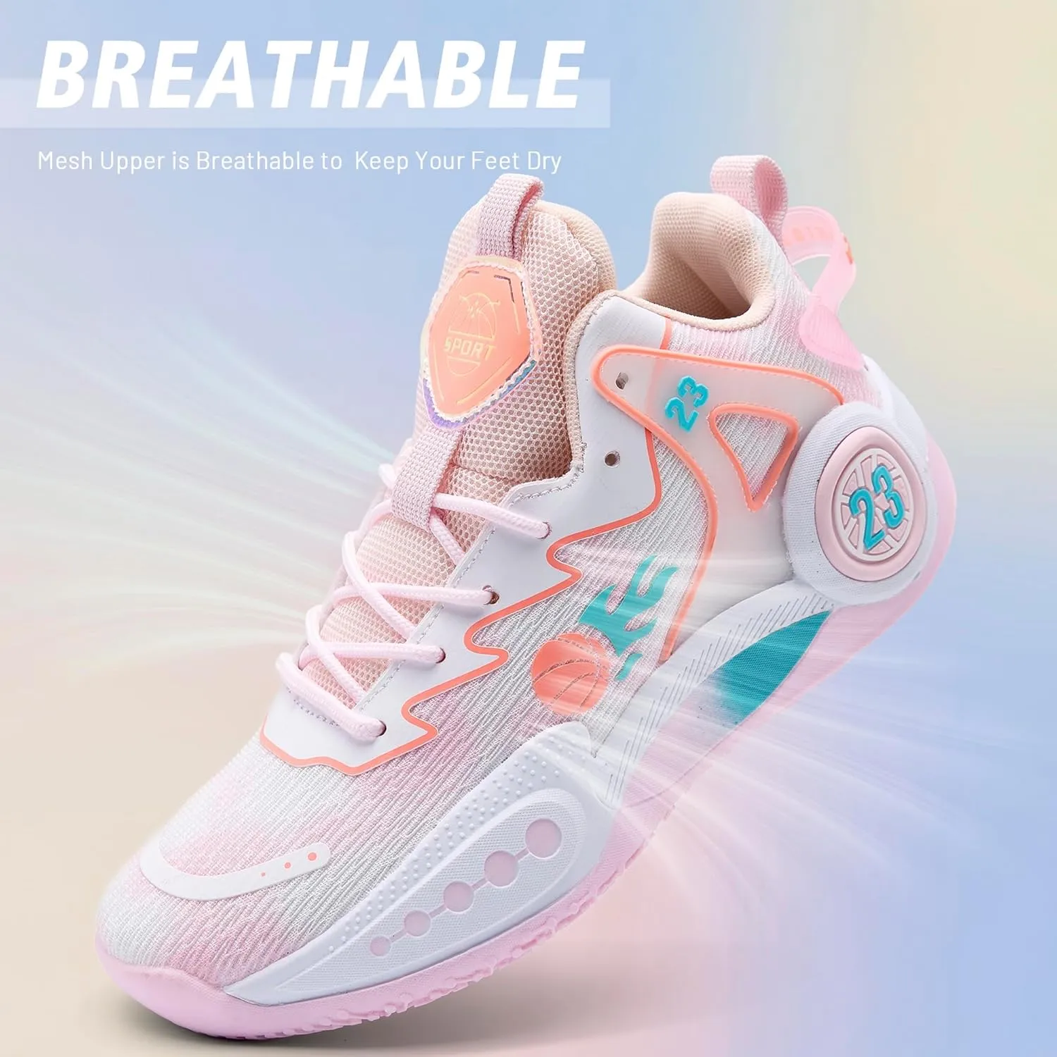 CJSPORX Women Men Basketball Shoes Non Slip Breathable Outdoor Fashion Unisex Sneakers