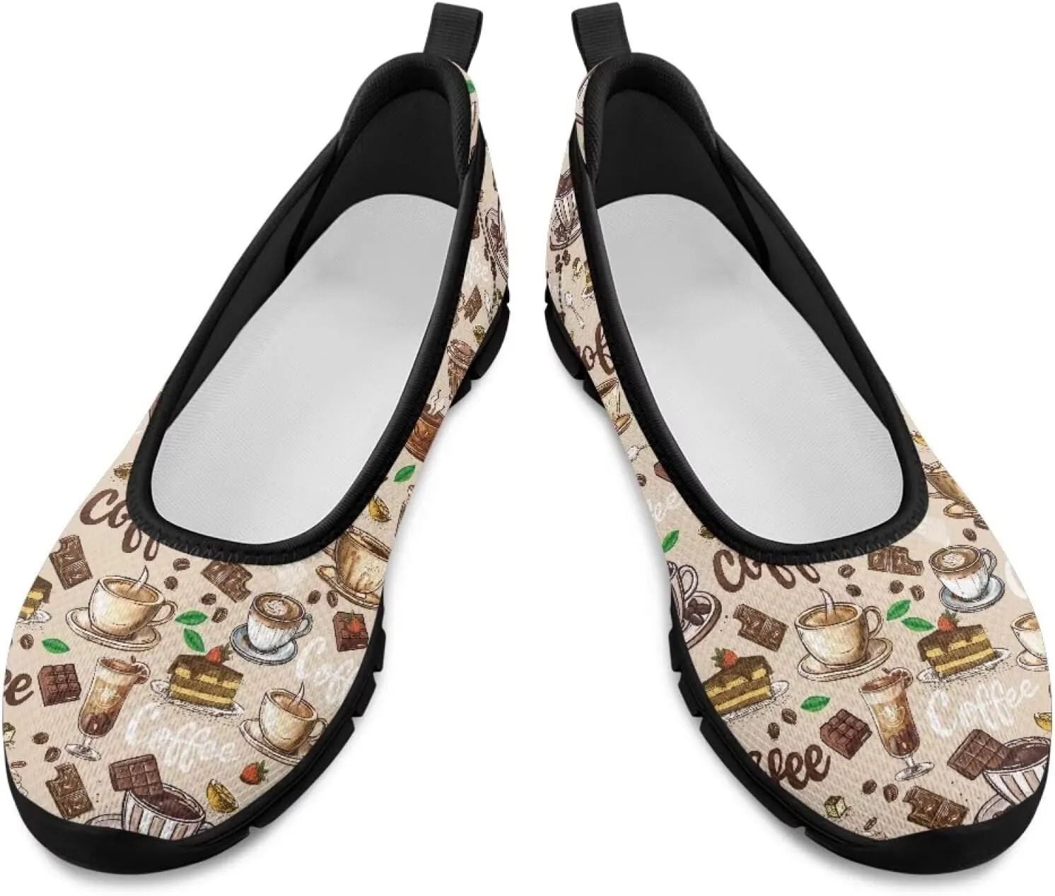 Coloranimal Loafers for Women Slip On Shoes Women Flats Shoes Travel Shoes Mesh Flats Comfortable Fashion Mesh Shoes Black Sole