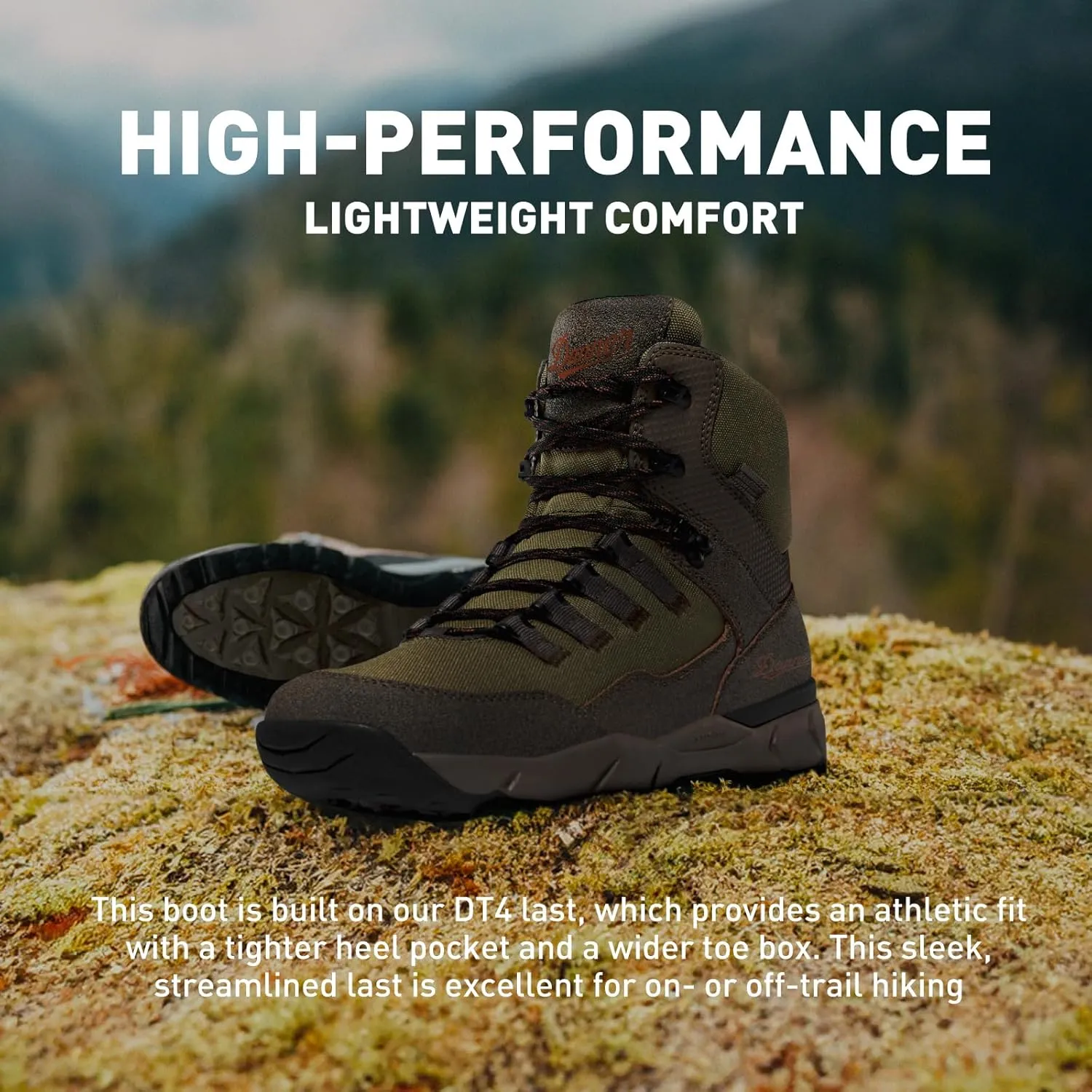 Danner Vital Trail 5 Hiking Boots for Men - Waterproof, Abrasion-Resistant Leather and Textile, with Shock-Absorbing Midsole and Traction Outsole