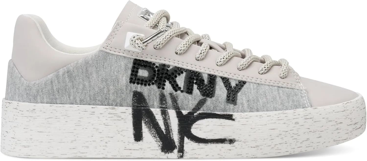 DKNY Women's Ginali Everyday Lace Up Platform Sneaker