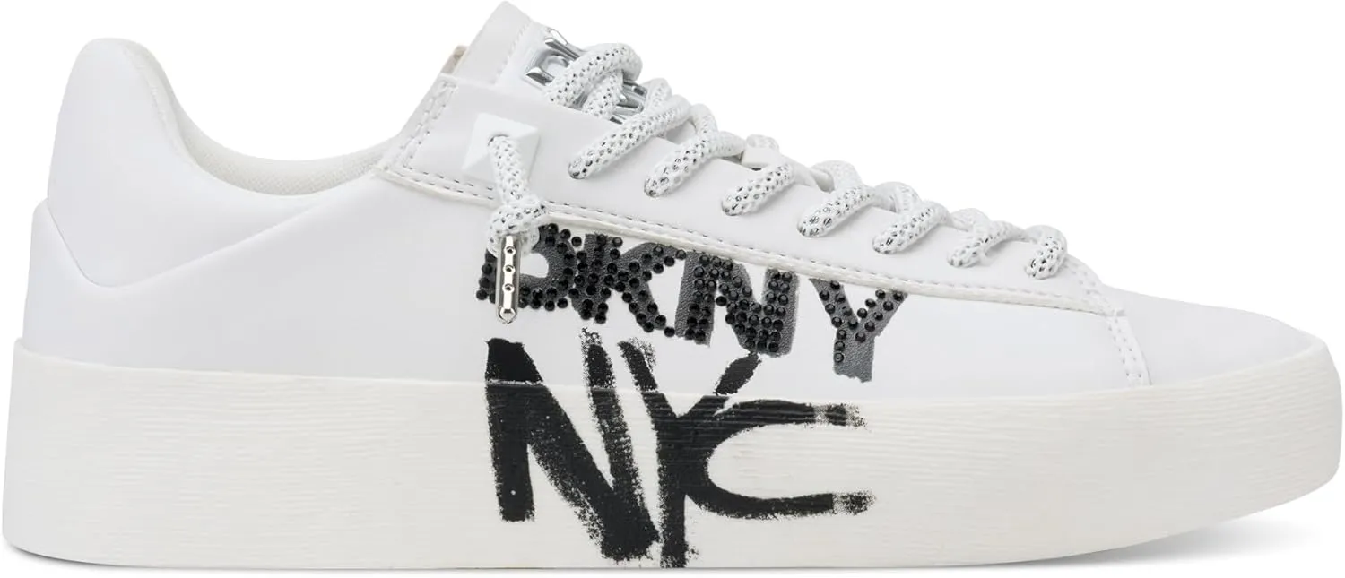 DKNY Women's Ginali Everyday Lace Up Platform Sneaker