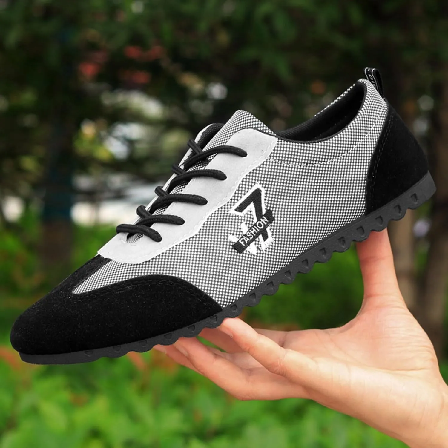 Fashion Sneakers Comfortable Fashion All Season Men Casual Shoes Flat Non Slip Sole Lace Up Breathable and Comfortable