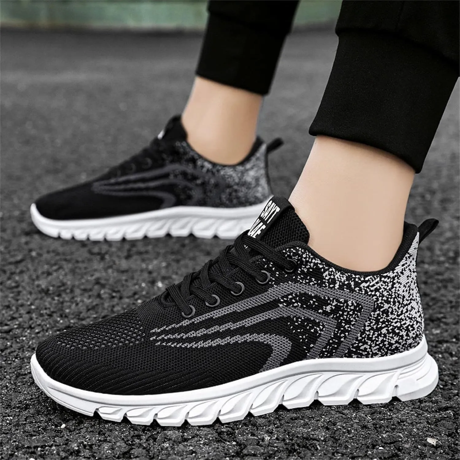 Fashion Sneakers Shoes Fashion Summer and Men Flat Mesh Breathable Comfortable Lace Up Casual