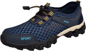 Fashion Sneakers Shoes Men Summer Mesh Breathable Hiking Shoes Comfortable Walking Outdoor Travel Fashion