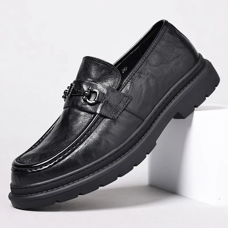 Full-Grain Leather Men's Tassel Loafers with Memory Foam Footbed, Flexible Sole for Wedding Events & Formal Occasions