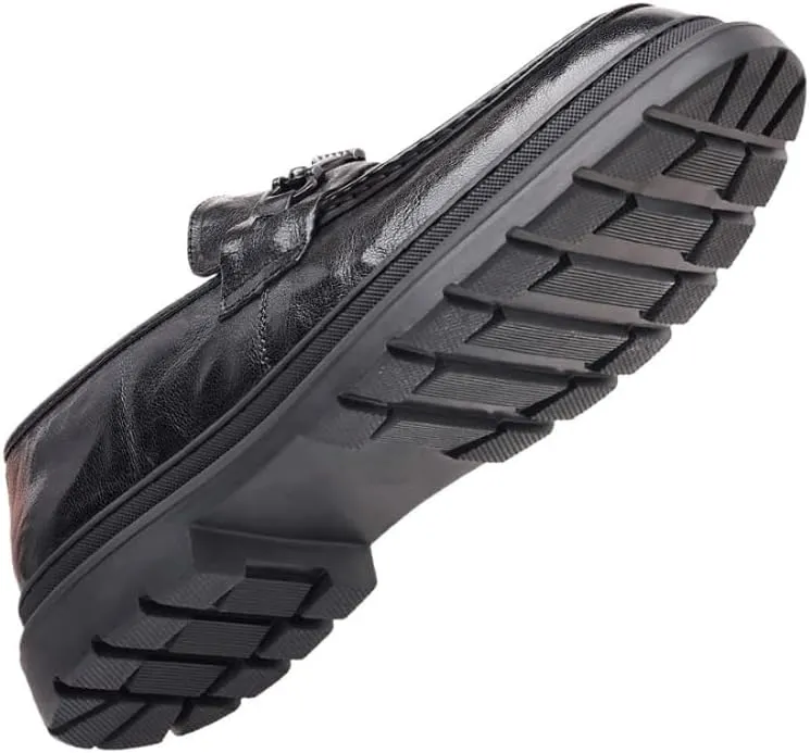 Full-Grain Leather Men's Tassel Loafers with Memory Foam Footbed, Flexible Sole for Wedding Events & Formal Occasions