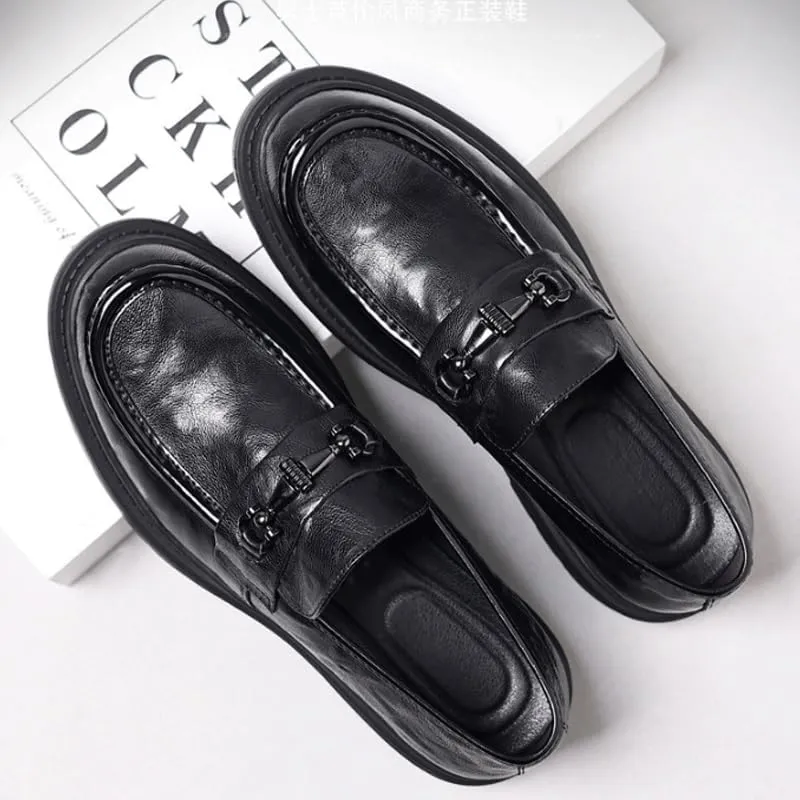 Full-Grain Leather Men's Tassel Loafers with Memory Foam Footbed, Flexible Sole for Wedding Events & Formal Occasions