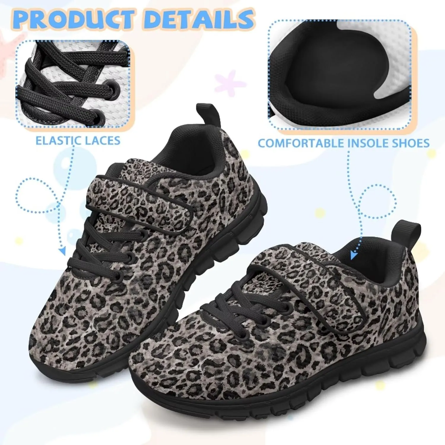 Girls Boys Casual Sneakers Unisex Child Mesh Sports Shoes Athletic Tennis Walking Flat Shoes