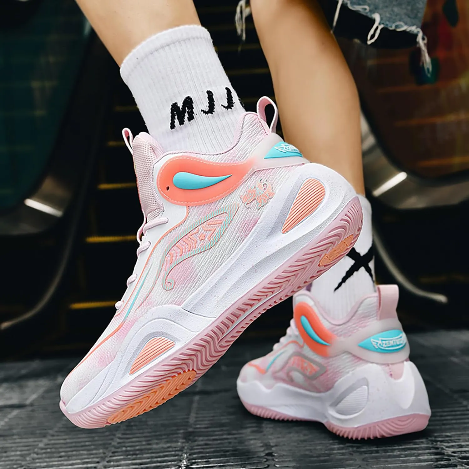 High Upper Basketball Shoes for Men Women Sneakers Fashion Breathable Sports Shoes Anti Slip