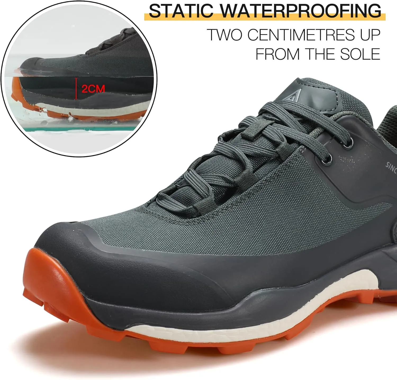 HUMTTO Men's All-Terrain Waterproof Hiking Shoes Lightweight Breathable Trekking Anti Slip Outdoor Trails Shoes