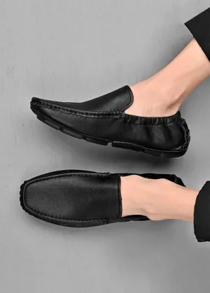 JIADELI Men's Loafers Square Toe Nubuck Leather Moccasins Driving Shoes Flexible Lightweight Slip Resistant Party Slip-ons