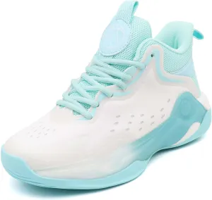Kids Basketball Shoes, Leather Trendy Casual Sports Basketball Shoes Breathable Comfortable Boys Sneakers for Big Kids Girls Basketball Shoes