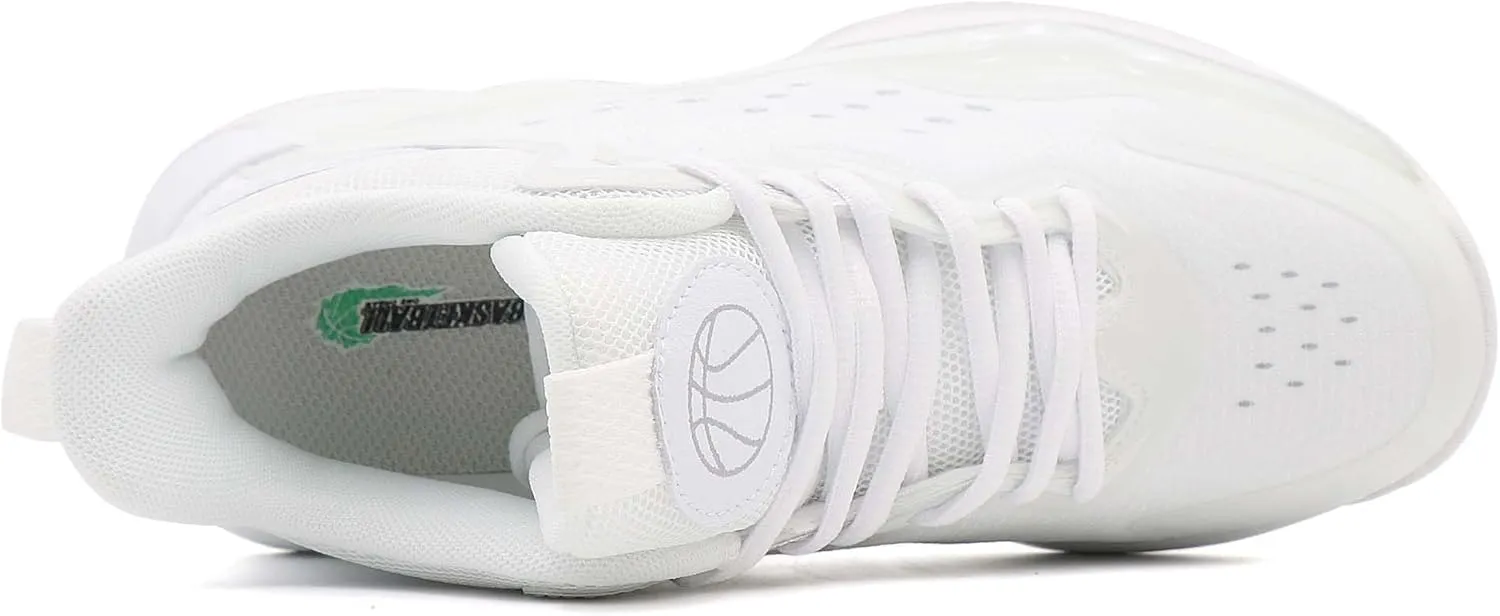 Kids Basketball Shoes, Leather Trendy Casual Sports Basketball Shoes Breathable Comfortable Boys Sneakers for Big Kids Girls Basketball Shoes