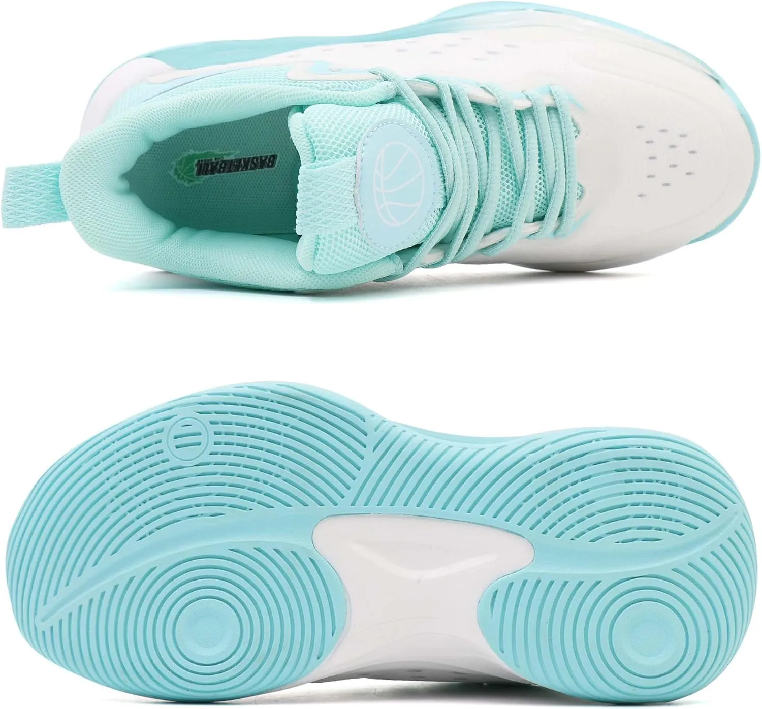 Kids Basketball Shoes, Leather Trendy Casual Sports Basketball Shoes Breathable Comfortable Boys Sneakers for Big Kids Girls Basketball Shoes
