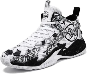 Kids Basketball Shoes, Mesh Cloth Casual Sports Basketball Shoes Breathable Comfortable Boys Sneakers for Big Kids