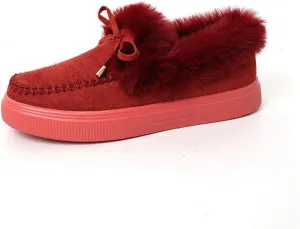 Ladmiple Snow Boots For Women Wide Width High-top Winter Boots Lace Up Warm Comfortable Outdoor Fur Lined Ankle Booties