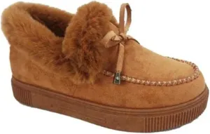 Ladmiple Winter Boots For Women Cute Slip On Warm Snow Ankle Booties Fashion Fur Lined Outdoor Comfortable Walking Shoes