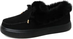 Ladmiple Winter Boots For Women Fashion Slip On Warm Snow Ankle Booties Fashion Fur Lined Comfortable Walking Loafers Shoes