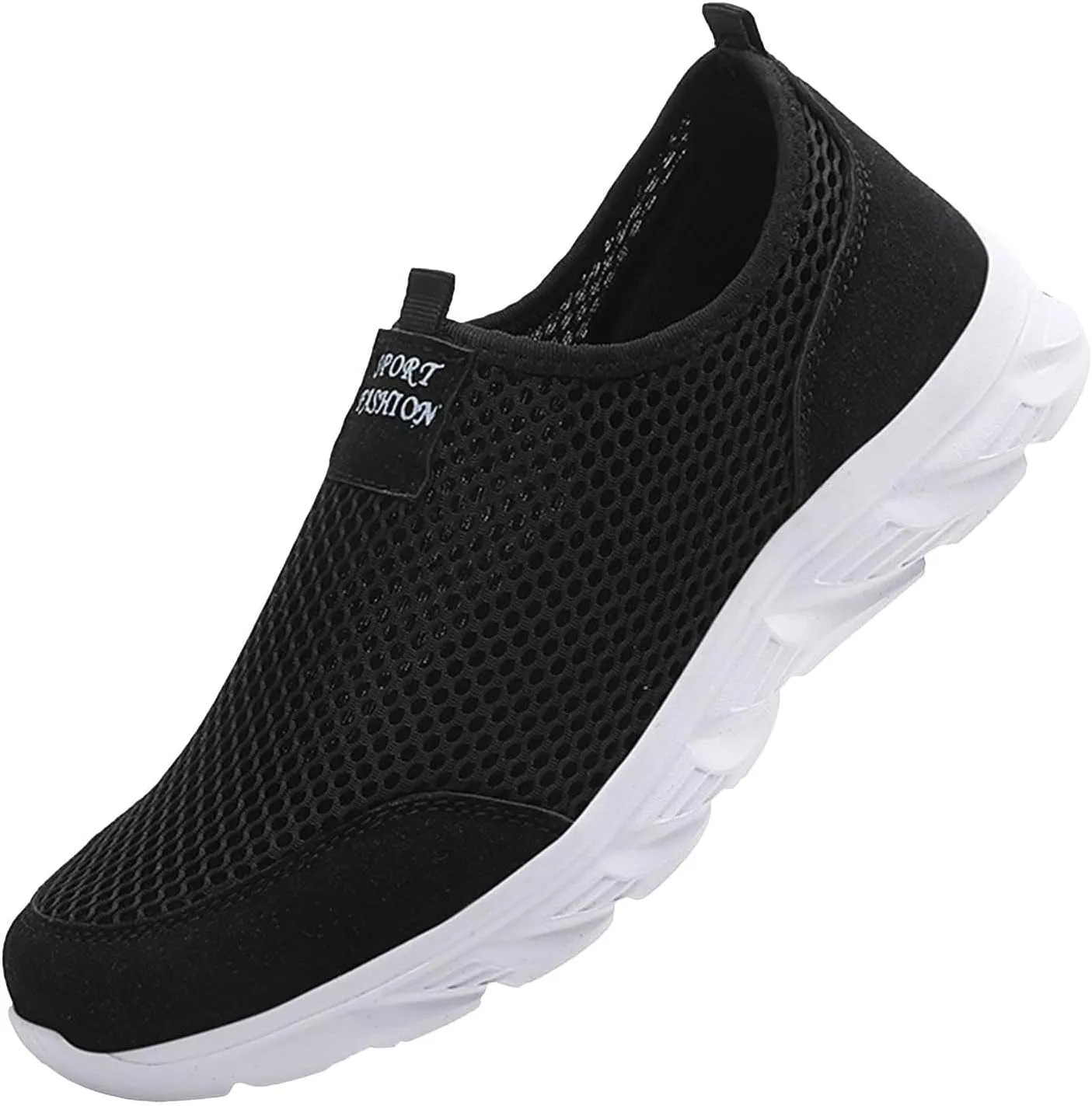 Light-Weight Mens Loafers & Slip-Ons Men's Mesh Foot Covered Breathable Lightweight Travel Slip On Sneakers