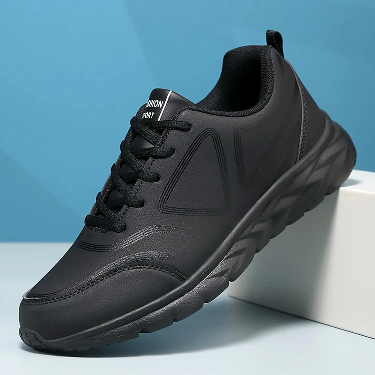 Lightweight Shoes Men Casual Shoes Fashionable New Pattern Simple Solid Color and Winter Lace Up Flat Bottom Comfortable