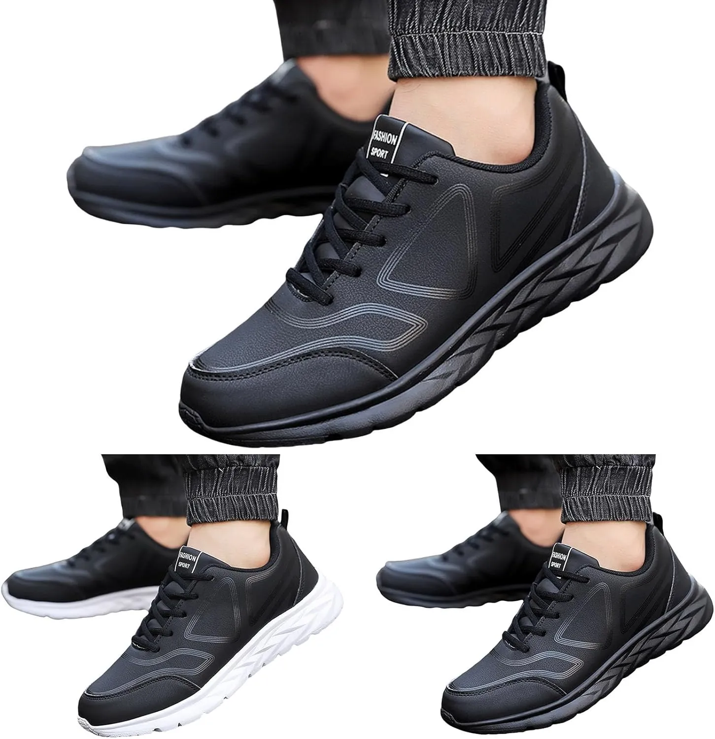 Lightweight Shoes Men Casual Shoes Fashionable New Pattern Simple Solid Color and Winter Lace Up Flat Bottom Comfortable