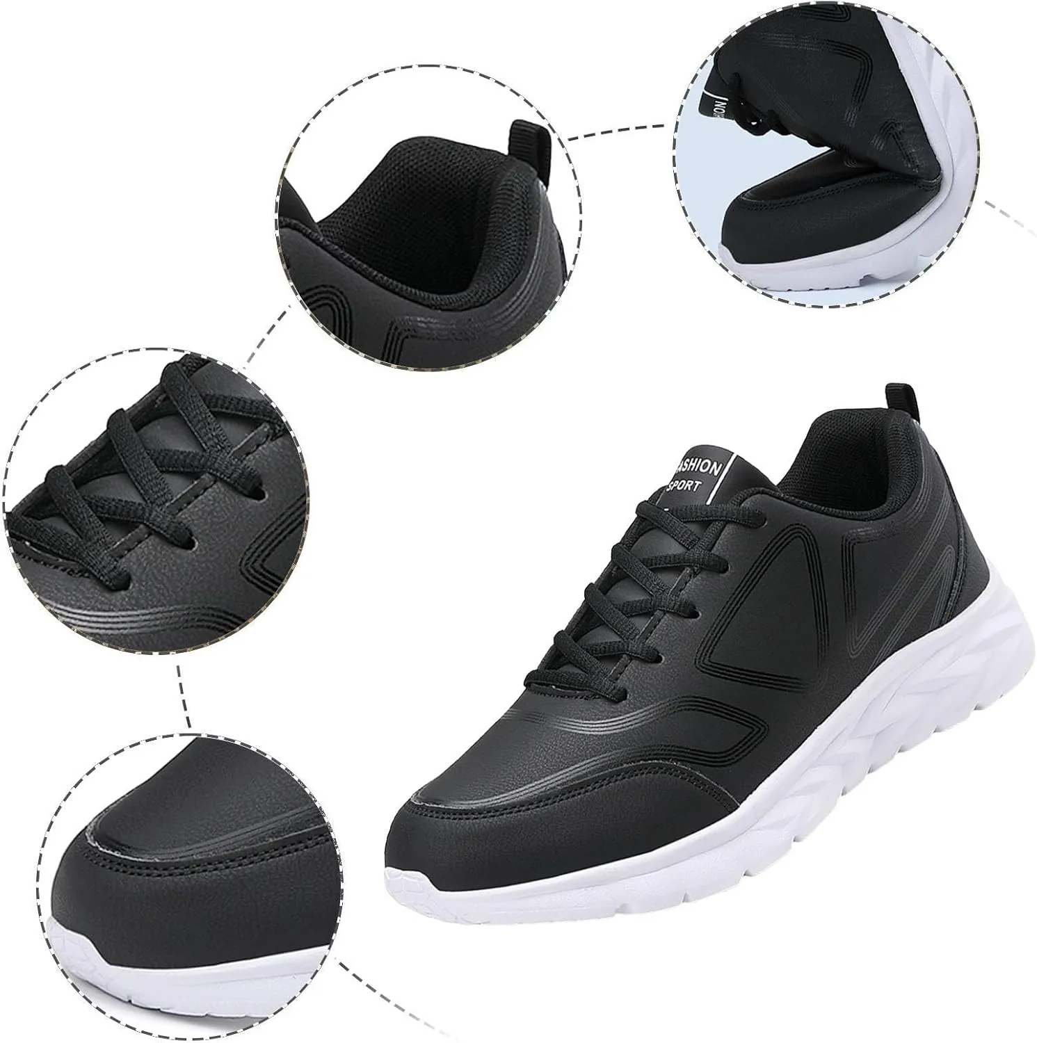 Lightweight Shoes Men Casual Shoes Fashionable New Pattern Simple Solid Color and Winter Lace Up Flat Bottom Comfortable