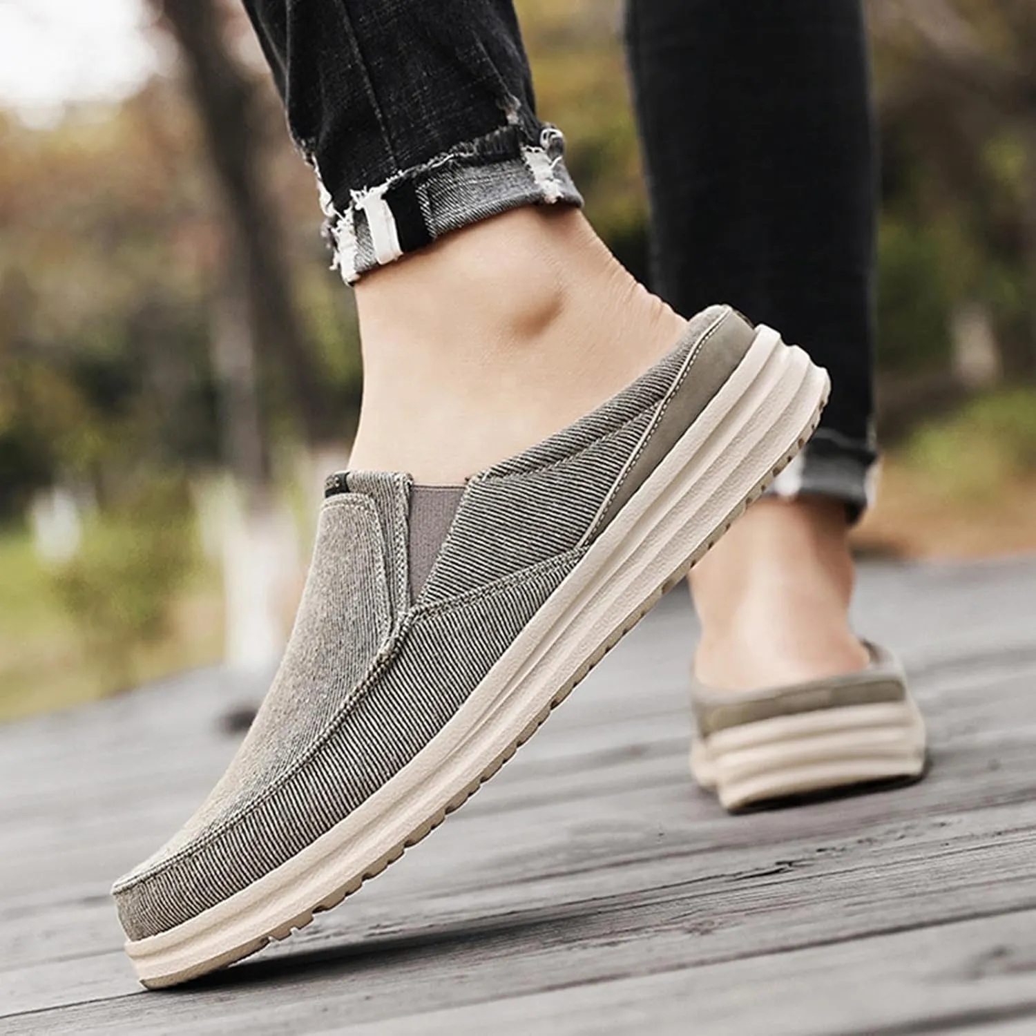 Lightweight Shoes Men's Breathable Toe Cap Outer Wear Trendy Casual Shoes