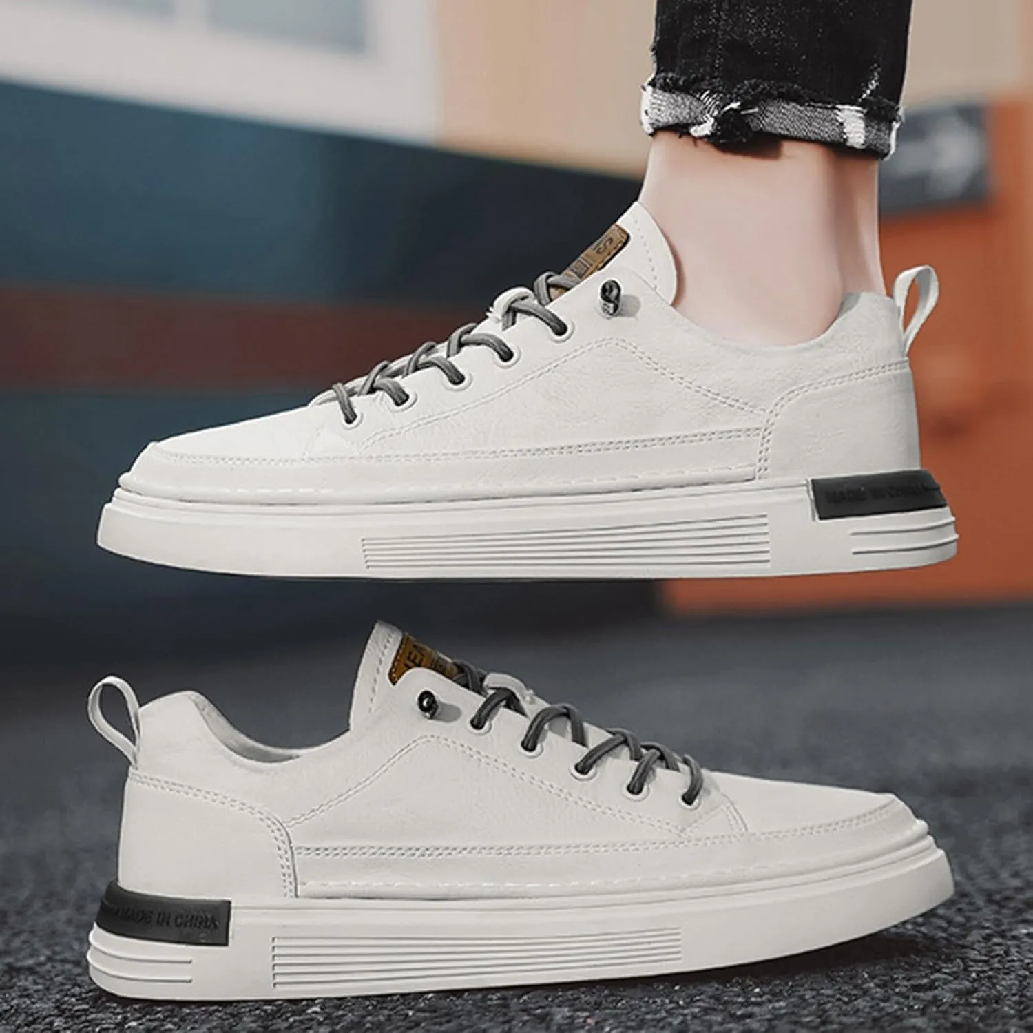 Lightweight Shoes Men's Shoes are Versatile Men's Business Trendy Fashionable Sports Small White Board