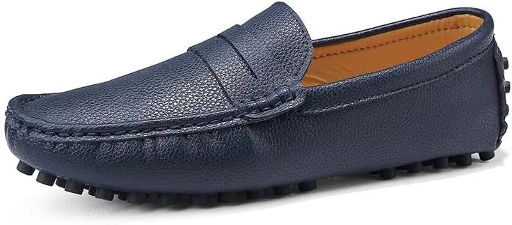 Loafers for Men Round Toe Faux Leather Penny Driving Loafers Flexible Lightweight Comfortable Casual Slip On